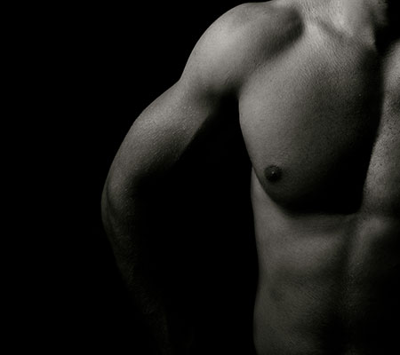 Trimmed waistline achieved through male abdomen liposuction