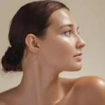 Elegant Side View of Woman with Glowing Skin